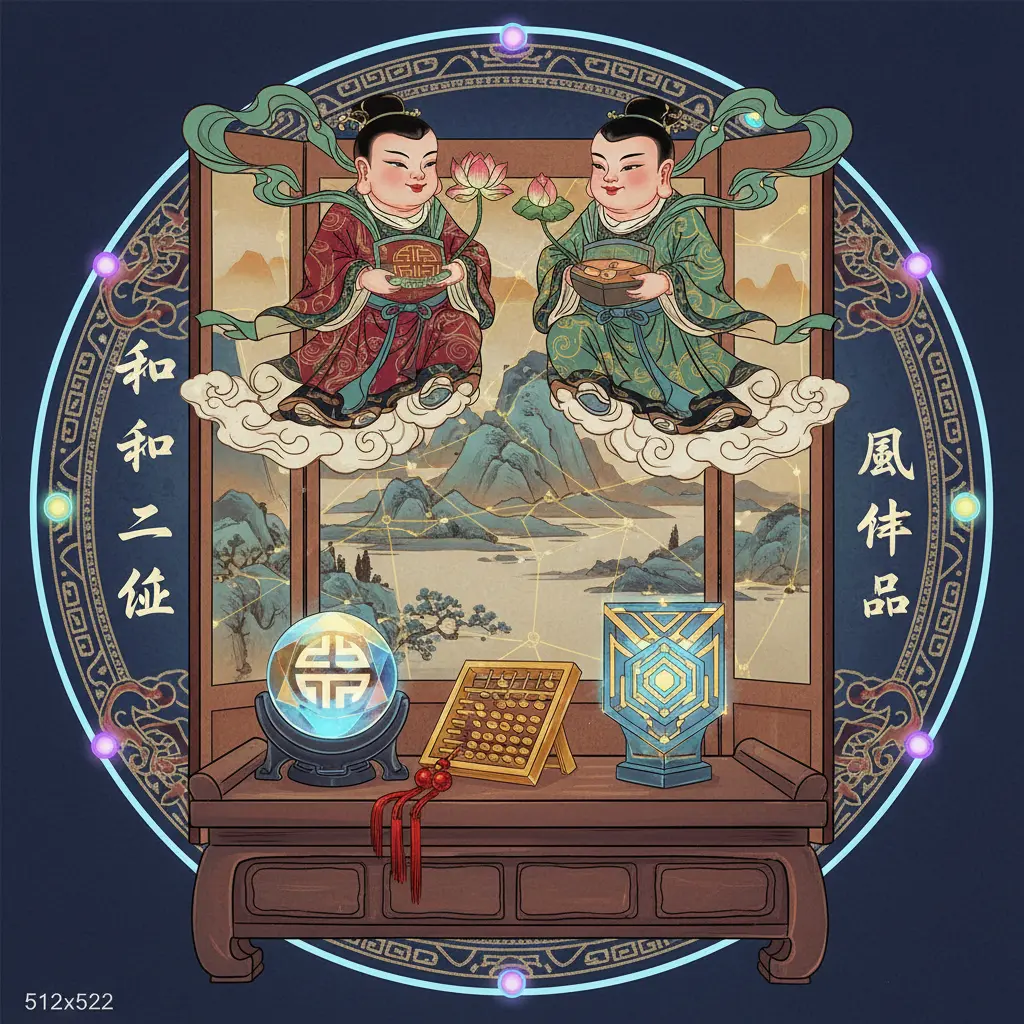 風水物品 - 和合二仙