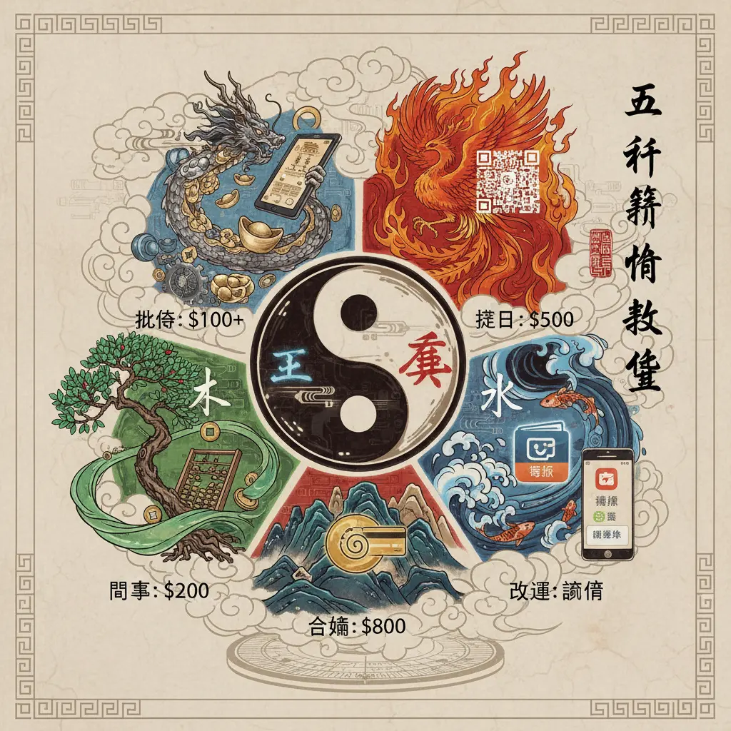 算命收費 - 五行
