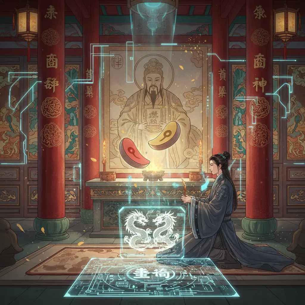 道教問神 - 擲筊