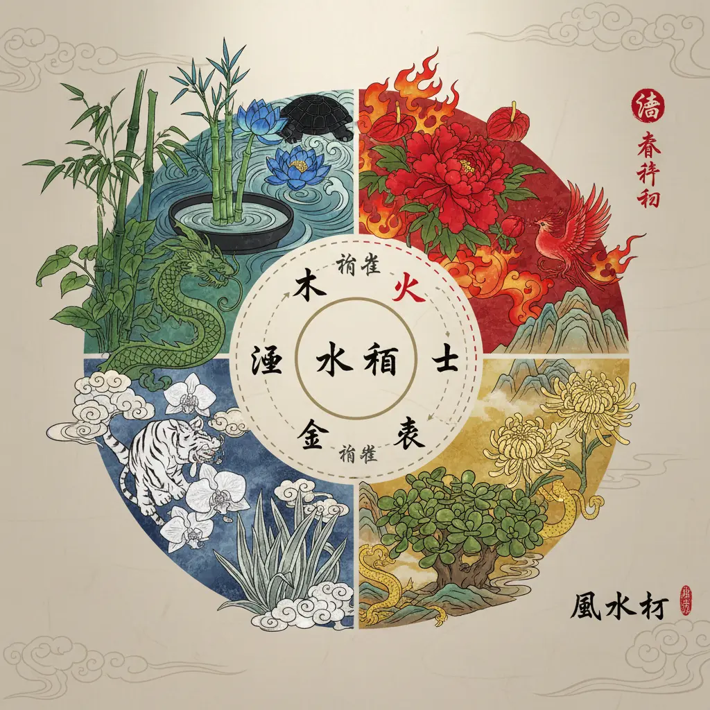 風水植物 - 五行
