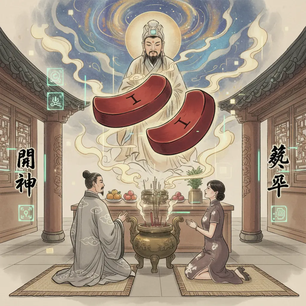 道教問神 - 筊杯