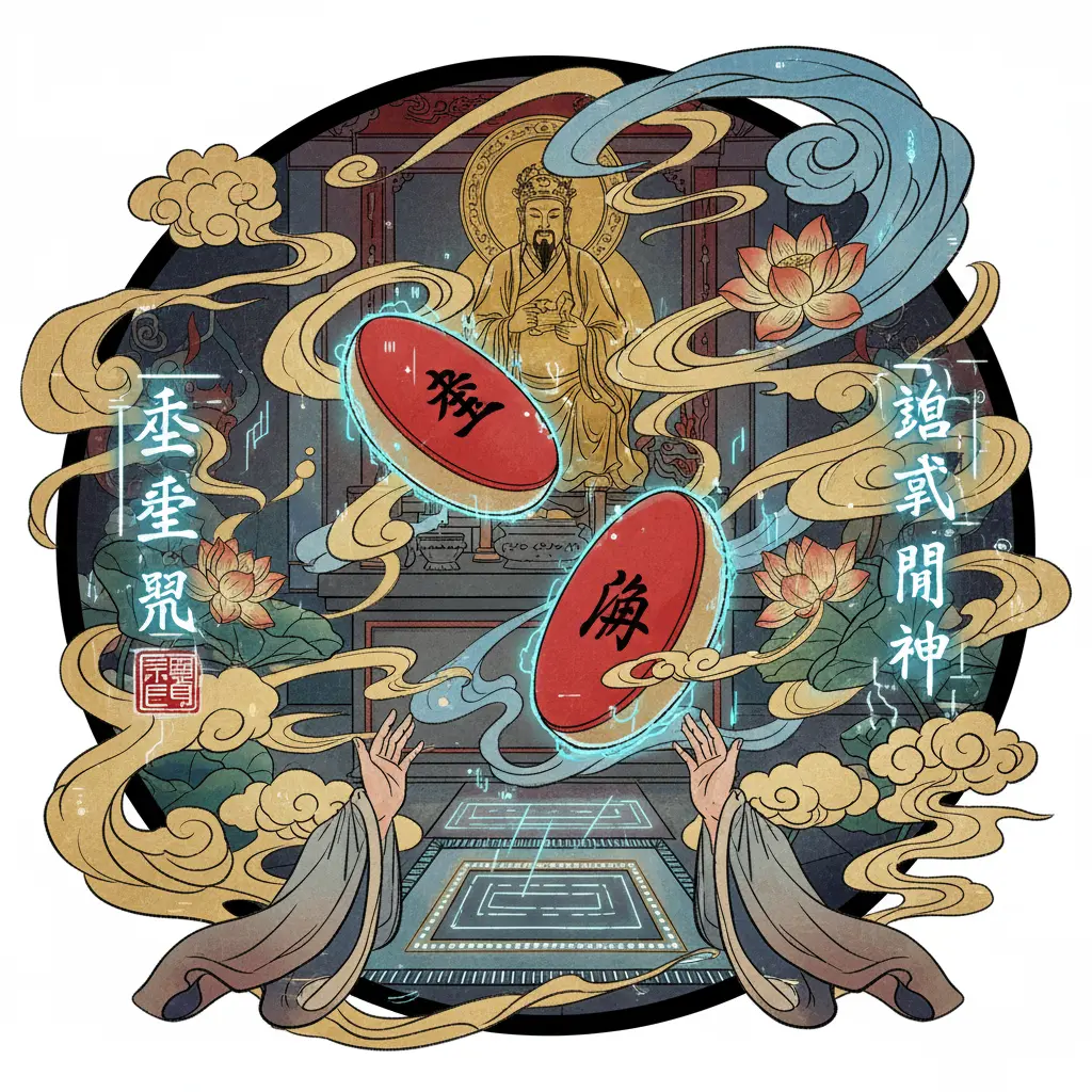 道教問神 - 聖筊